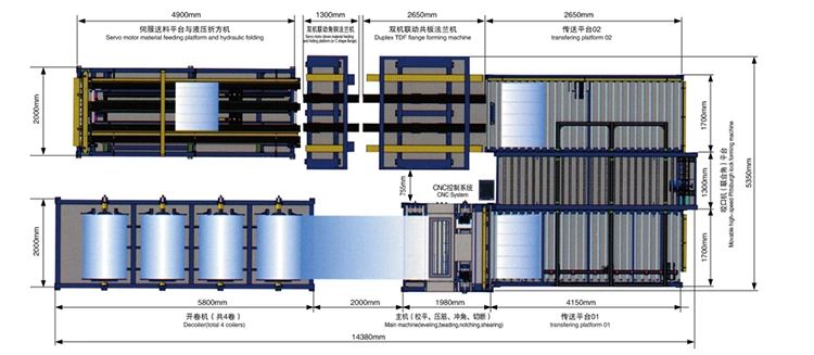 Automatic Air Rectangular Duct Forming Machine / Tube Making Machine