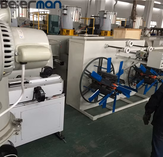 골판지 파이프 기계 단일 벽 둥근 골판지 덕트 생산 라인 35~140mm 프리스트레스 콘크리트 파이프 제작 기계